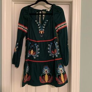 Embroidered mini dress
